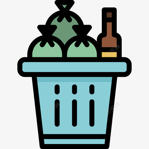 垃圾桶清洁28线性颜色图标svg_新图网 https://ixintu.com 垃圾桶 清洁28 线性颜色