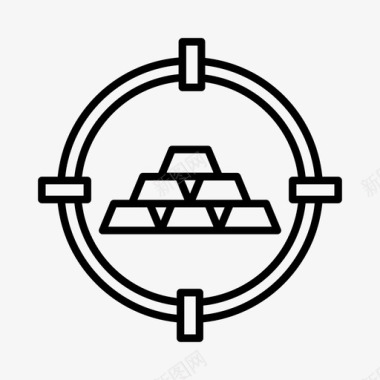 目标投资商业金融图标图标