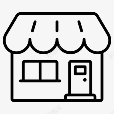 小企业零售商店图标图标