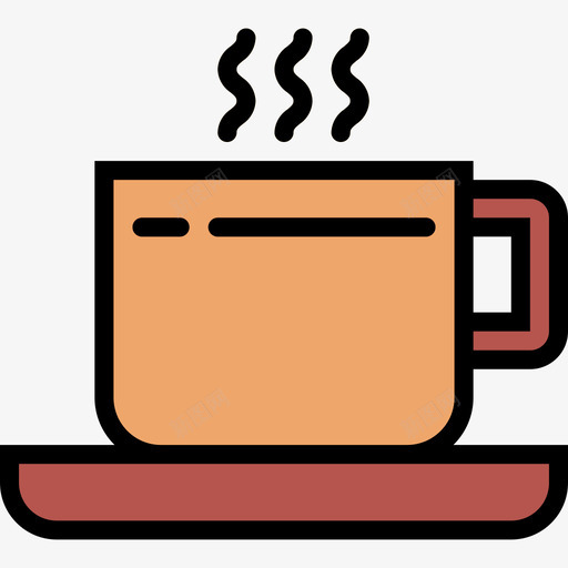 咖啡杯咖啡50线性颜色图标svg_新图网 https://ixintu.com 咖啡50 咖啡杯 线性颜色