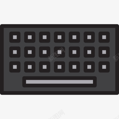 键盘office102线性颜色图标图标
