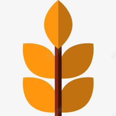 植物秋季自然7平坦图标图标