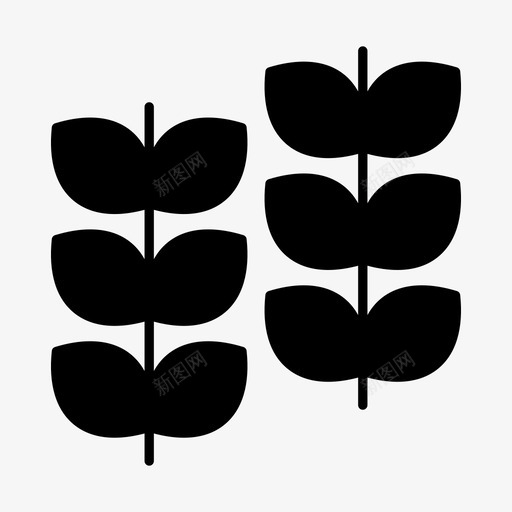 植物生长叶状图标svg_新图网 https://ixintu.com 叶状 植物 生长 矮脚