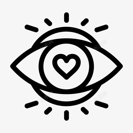 爱的眼睛教育光图标svg_新图网 https://ixintu.com 光 情人节 情人节免费矢量图标 教育 爱的眼睛 观点