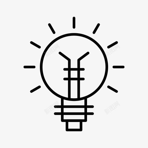 灯泡电器创意图标svg_新图网 https://ixintu.com 企业发展和企业管理 创意 灯具 灯泡 电器