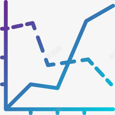 折线图业务梯度图标图标