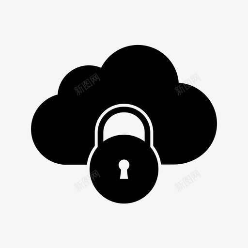 云锁存储天气图标svg_新图网 https://ixintu.com 云锁 天气 字形 存储