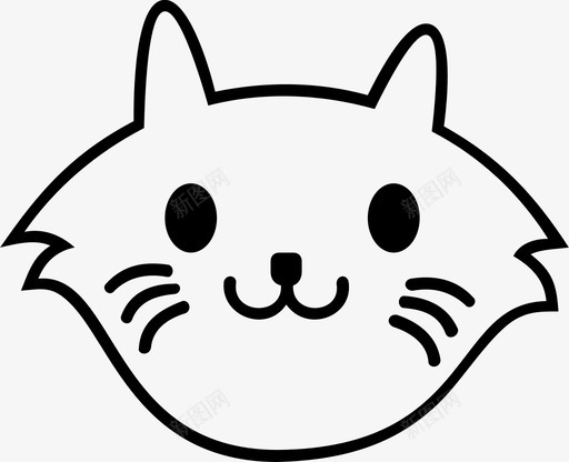 猫可爱小猫图标svg_新图网 https://ixintu.com 可爱 宠物 小猫 猫