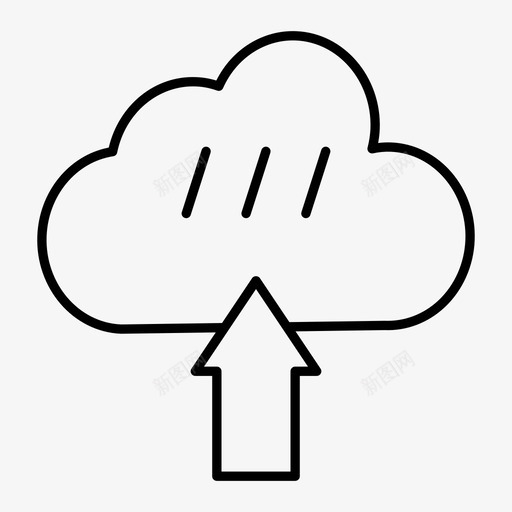 上载云数据库图标svg_新图网 https://ixintu.com web托管细线图标 上载 云 存储 数据库 服务器