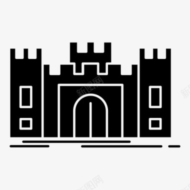 城堡防御堡垒图标图标