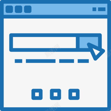 浏览器浏览器和界面9蓝色图标图标