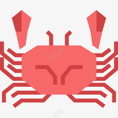 螃蟹潜水10平坦图标图标