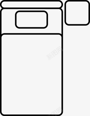 单人床床位楼层平面图图标图标