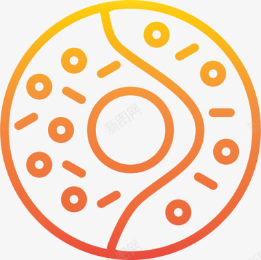 甜甜圈面包房67梯度图标图标