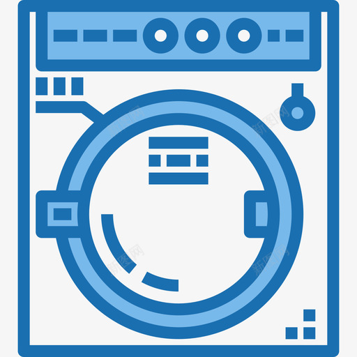 洗衣机家用电器16蓝色图标svg_新图网 https://ixintu.com 家用电器16 洗衣机 蓝色
