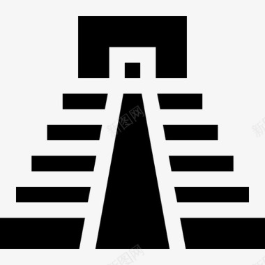 阿兹特克金字塔历史5填充图标图标