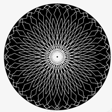 抽象花花朵填充圆图标图标