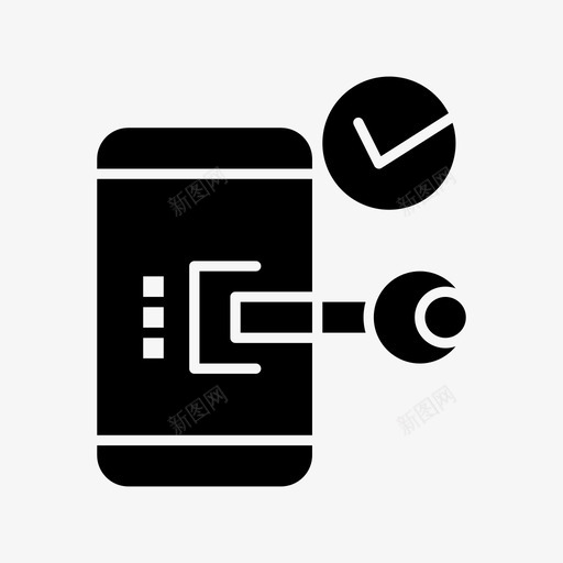 钥匙锁移动图标svg_新图网 https://ixintu.com 开放 数据科学和网络安全 电话 移动 钥匙 锁