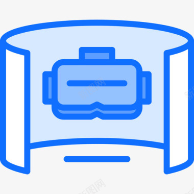 增强现实未来3蓝色图标图标