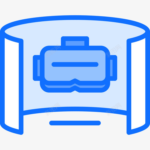 增强现实未来3蓝色图标svg_新图网 https://ixintu.com 增强现实 未来3 蓝色