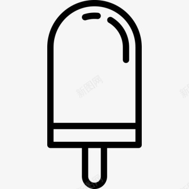 冰棒冰淇淋20直线型图标图标
