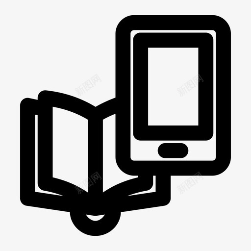 书籍和平板电脑小工具ipad图标svg_新图网 https://ixintu.com androit ipad 书籍和平板电脑 学术4粗体 小工具