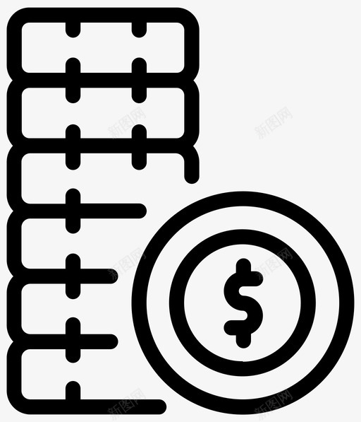 硬币堆硬币投资图标svg_新图网 https://ixintu.com 储蓄 投资 硬币 硬币堆 财富 货币和银行