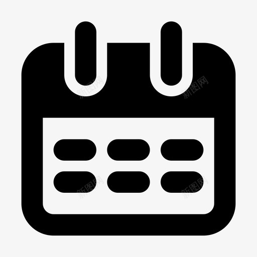 议程业务日历图标svg_新图网 https://ixintu.com 业务 业务和管理字形 提醒 日历 日程表 管理 议程