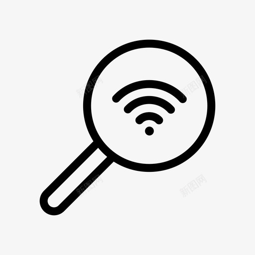 搜索wifi互联网网络图标svg_新图网 https://ixintu.com 互联网 技术 搜索wifi 搜索业务 无线 网络