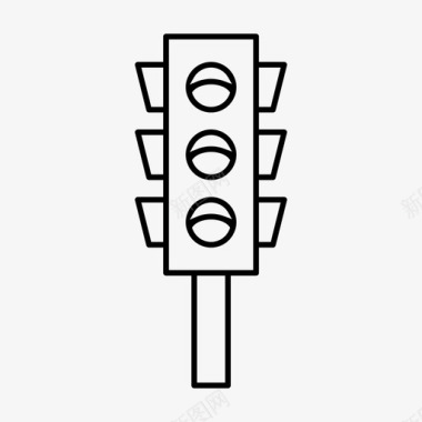 红绿灯汽车交通工具图标图标