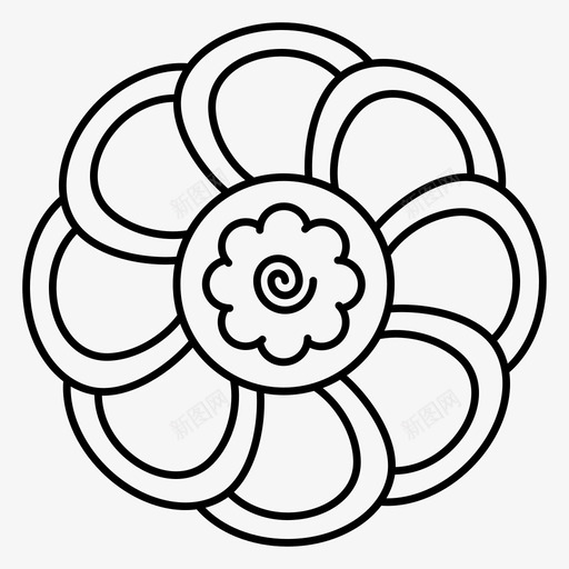 卡拉姆卡里元素边界花卉图案图标svg_新图网 https://ixintu.com 卡拉姆卡里元素 印度民族 印度艺术 纱丽设计 花卉图案 边界设计