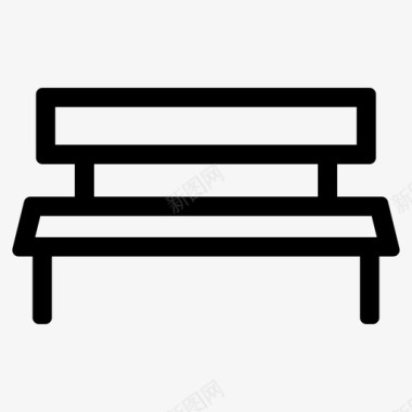 长椅椅子座位图标图标