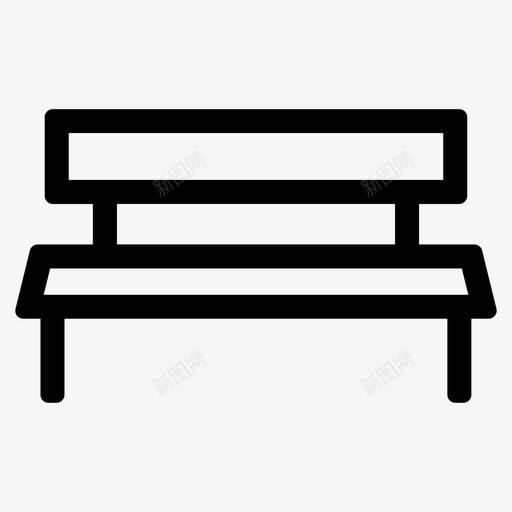 长椅椅子座位图标svg_新图网 https://ixintu.com 坐椅 家具醒目图标 座位 椅子 等候椅 长椅
