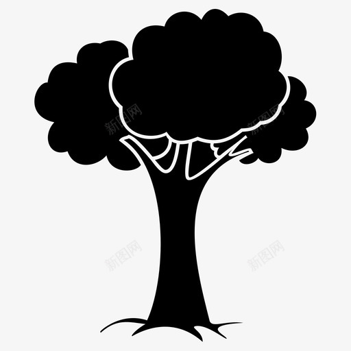树植物树干图标svg_新图网 https://ixintu.com 树 树干 植物