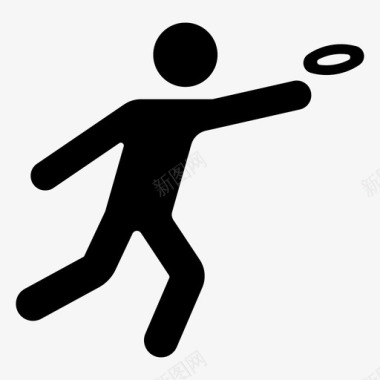 掷铁饼锻炼奥运会图标图标