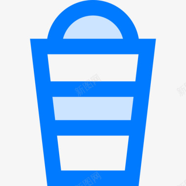 冰咖啡咖啡和茶4蓝色图标图标
