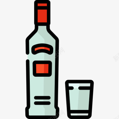 伏特加鸡尾酒5原色图标图标