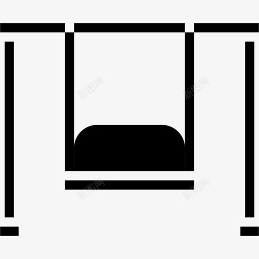 秋千操场7填充图标svg_新图网 https://ixintu.com 填充 操场7 秋千