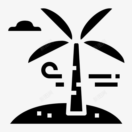 棕榈树风景夏季图标svg_新图网 https://ixintu.com 夏季 夏季实心 旅行 棕榈树 风景