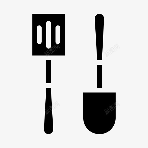 厨房用具厨师烹饪图标svg_新图网 https://ixintu.com 厨师 厨房用具 抹刀 烹饪