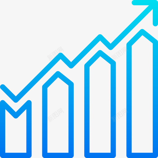 条形图业务263渐变图标svg_新图网 https://ixintu.com 业务263 条形图 渐变