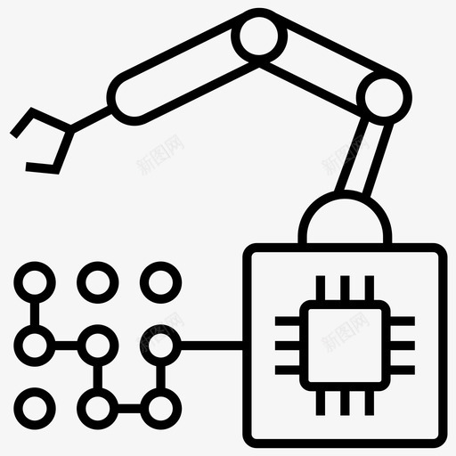机器学习人工智能机器人图标svg_新图网 https://ixintu.com 人工智能 机器人 机器学习