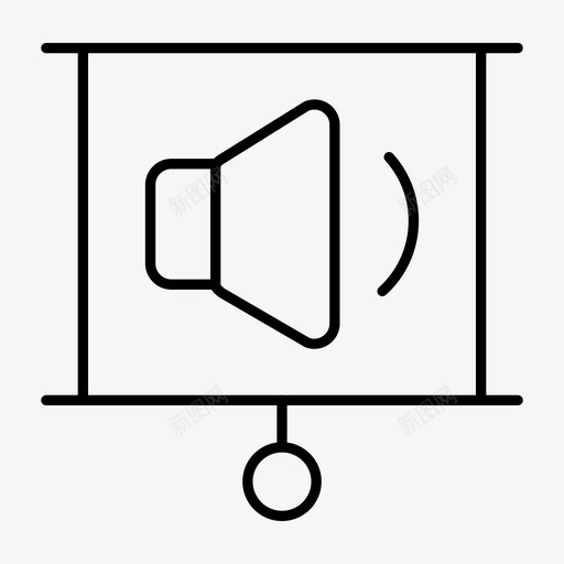 广告大声营销图标svg_新图网 https://ixintu.com 大声 广告 扩音器 扬声器 网络托管细线图标 营销