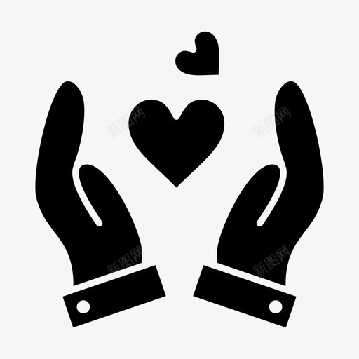 爱的手心情人节图标svg_新图网 https://ixintu.com 婚礼 心 情人节 情人节免费矢量图标 爱的手