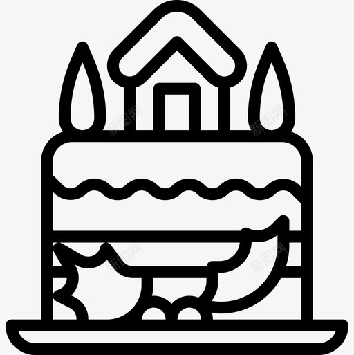 蛋糕圣诞147直系图标svg_新图网 https://ixintu.com 圣诞147 直系 蛋糕