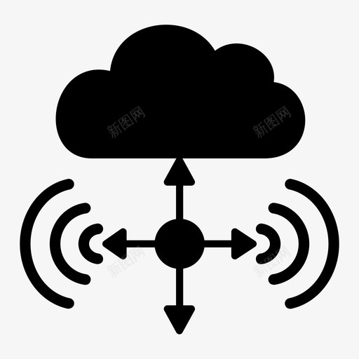 云计算分布式网络图标svg_新图网 https://ixintu.com 云计算 分布式 大数据体 系统 网络