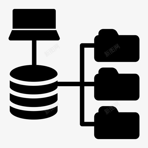 分布式文件系统分析数据图标svg_新图网 https://ixintu.com 分布式文件系统 分析 处理 大数据体 存储 数据