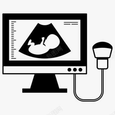 超声波婴儿胎儿图标图标