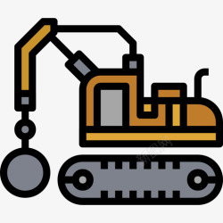 检球车图标破坏球施工车3线颜色图标高清图片