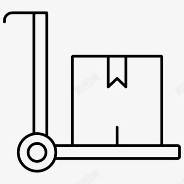 配送服务包裹配送轮廓图标图标